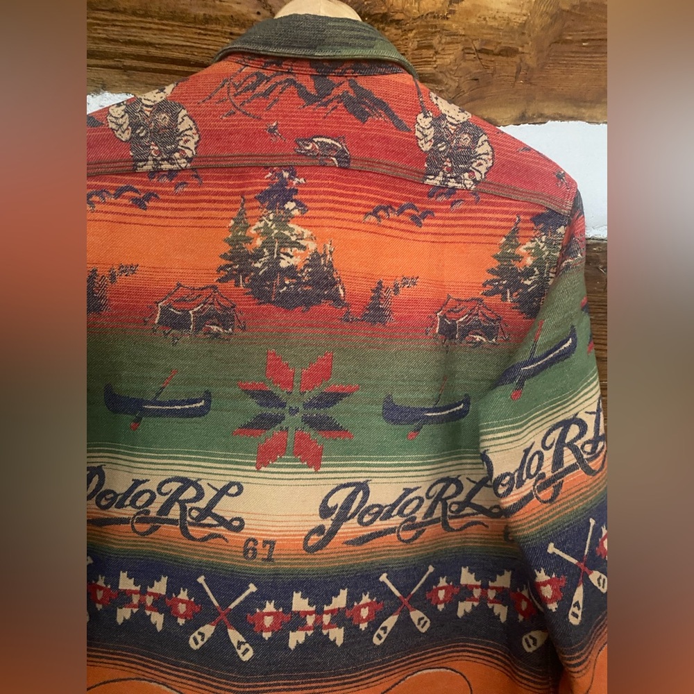 POLO RALPH LAUREN Custom Fit Polo Bear Flannel Workshirt size medium - Picture 10 of 12